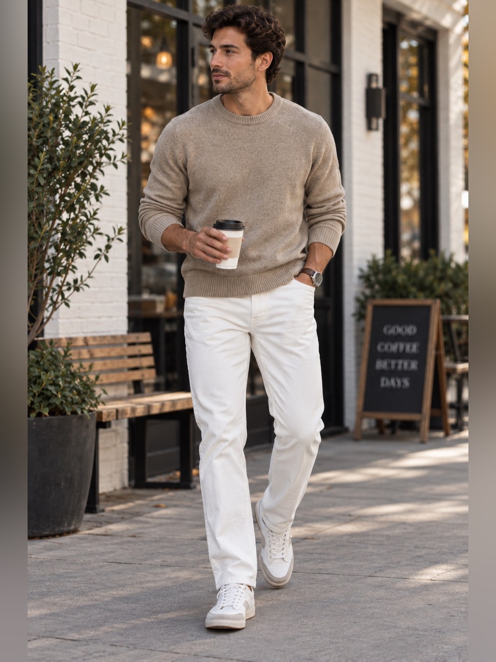 AG Adriano Goldschmied The Pipe Men’s White Jeans 32 Vintage Tailored Straight
